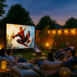 como fazer festival cinema jardim em casa