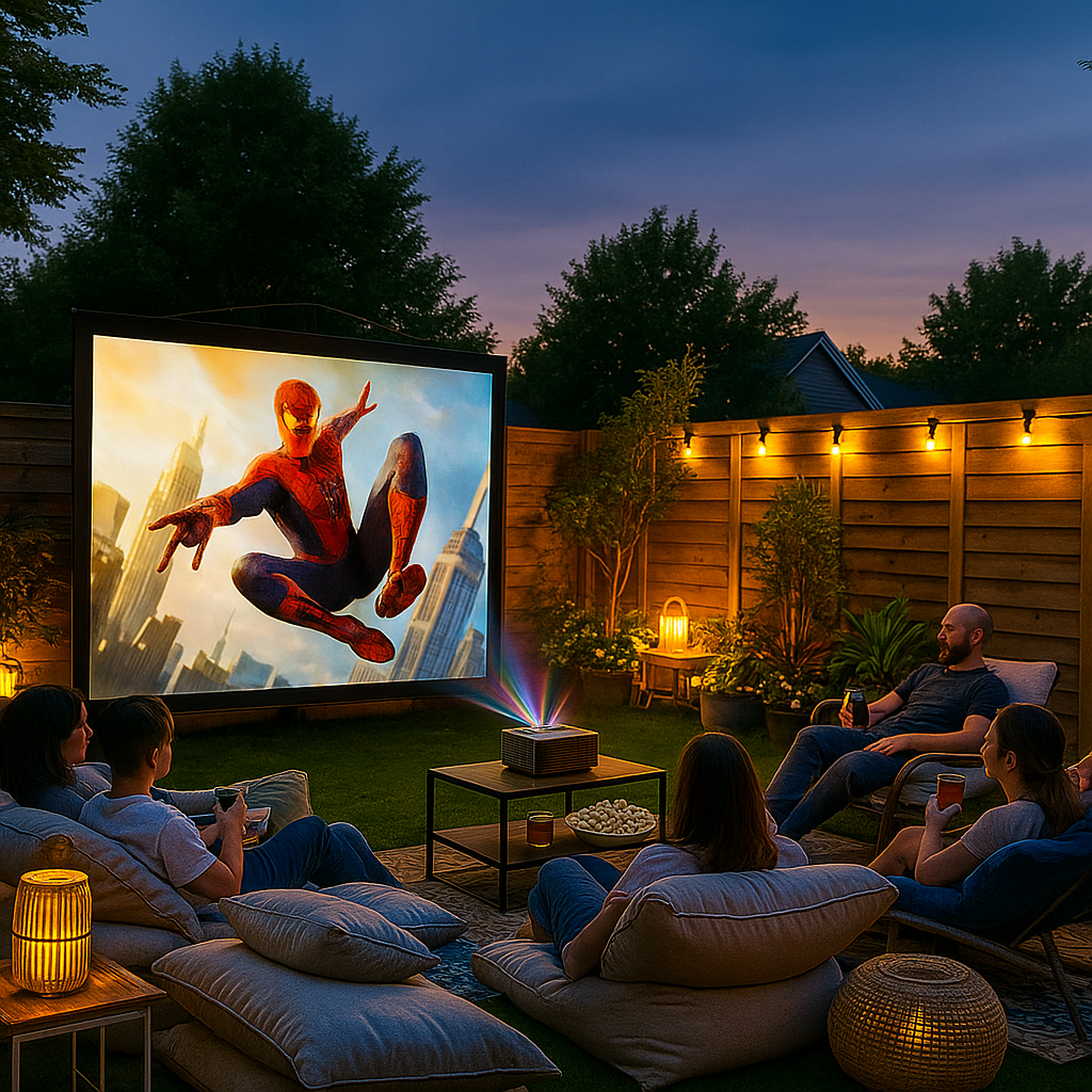 como fazer festival cinema jardim em casa