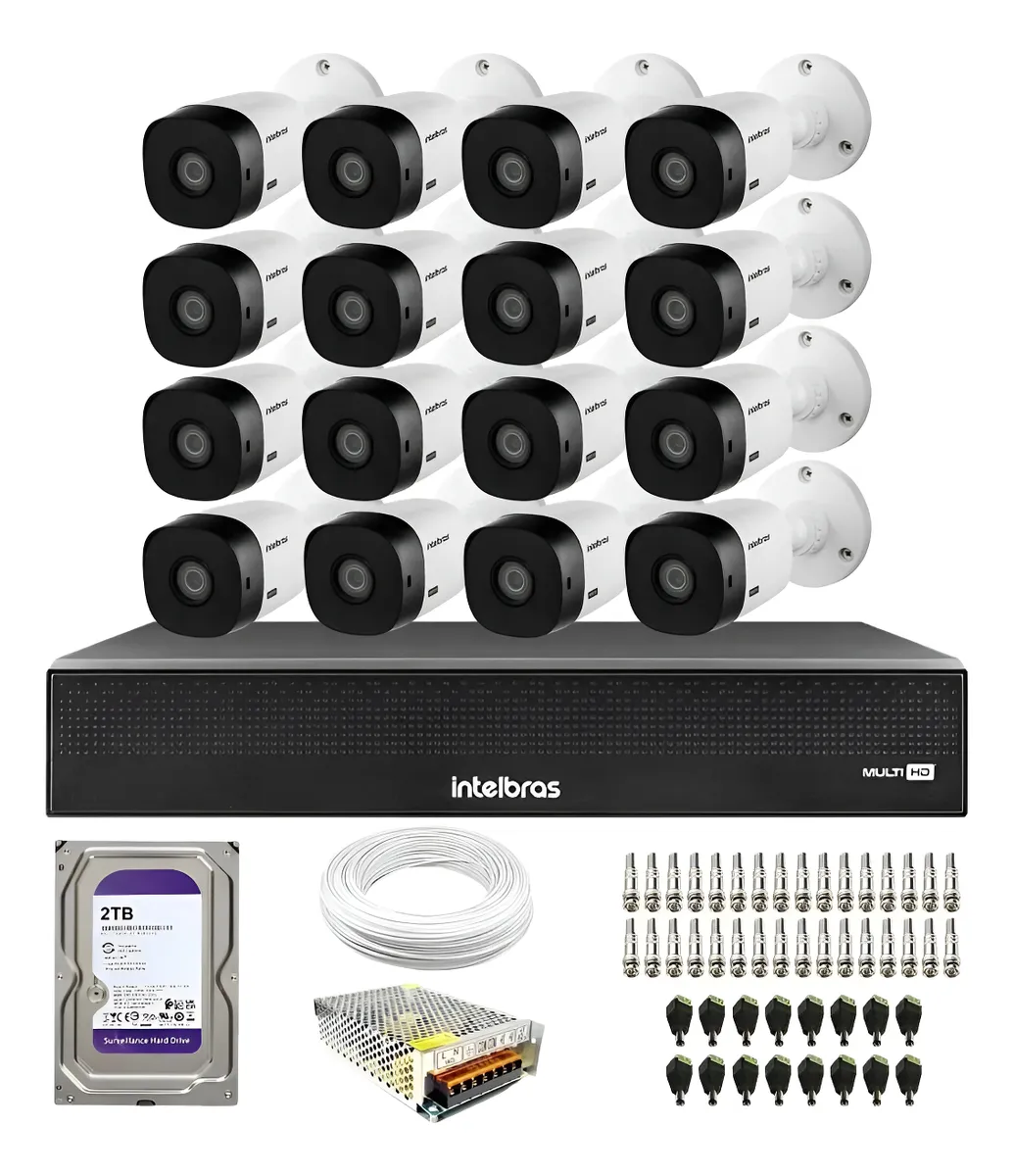 kit cftv cameras intelbras instalação